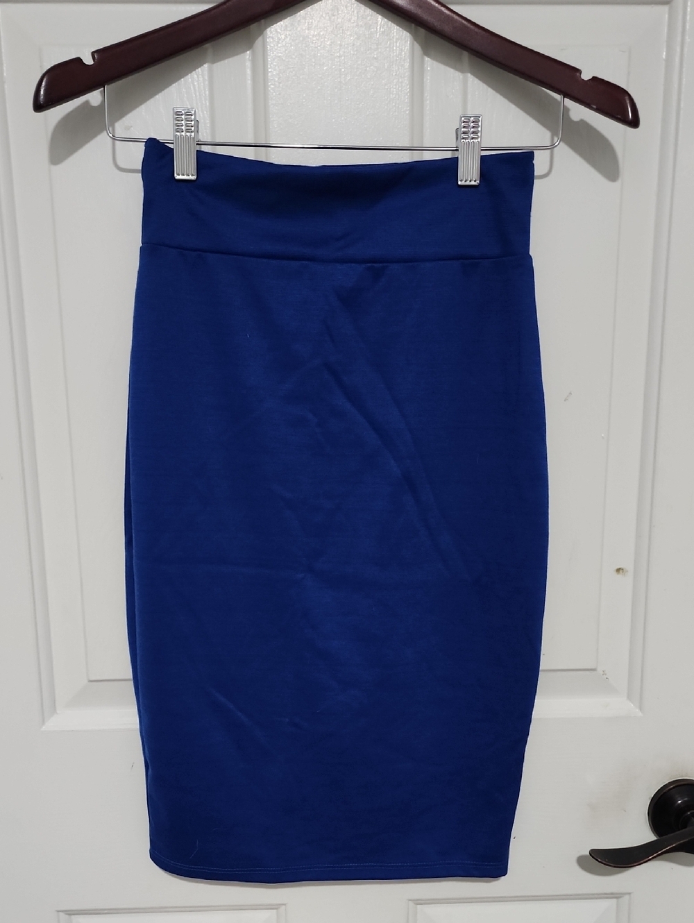 Classic Royal Blue Pencil Skirt - Women's